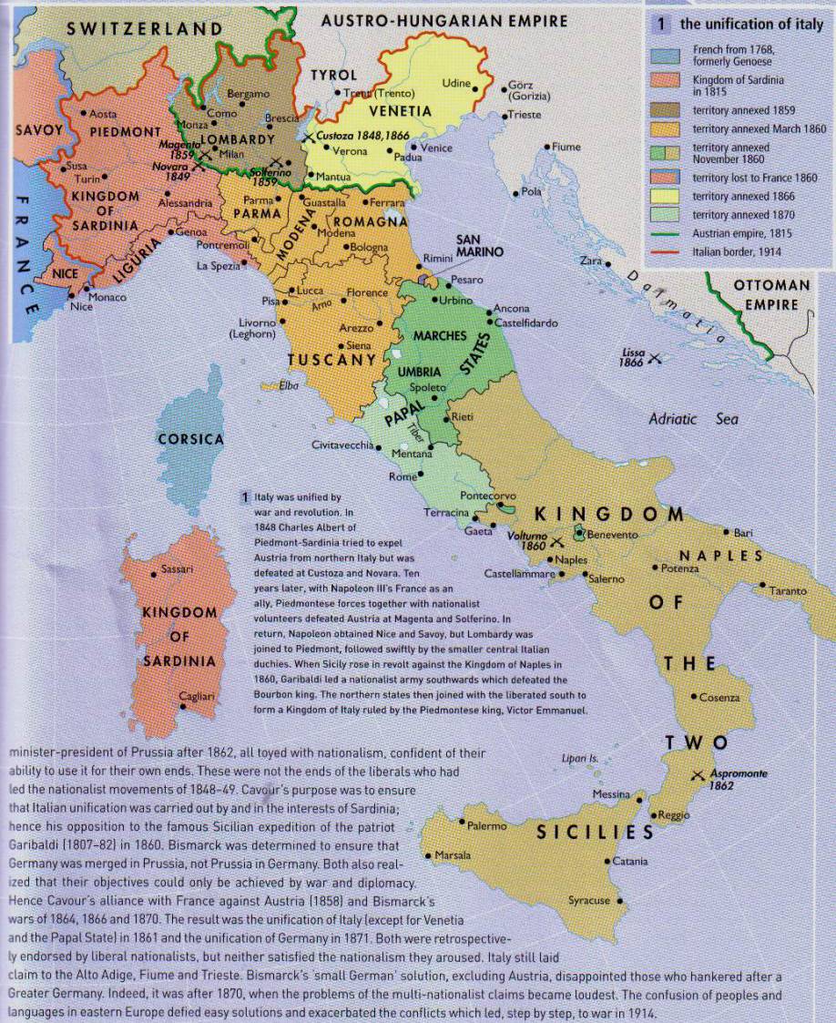 意大利统一地图